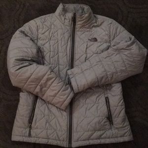 Gray North Face Puffer Coat